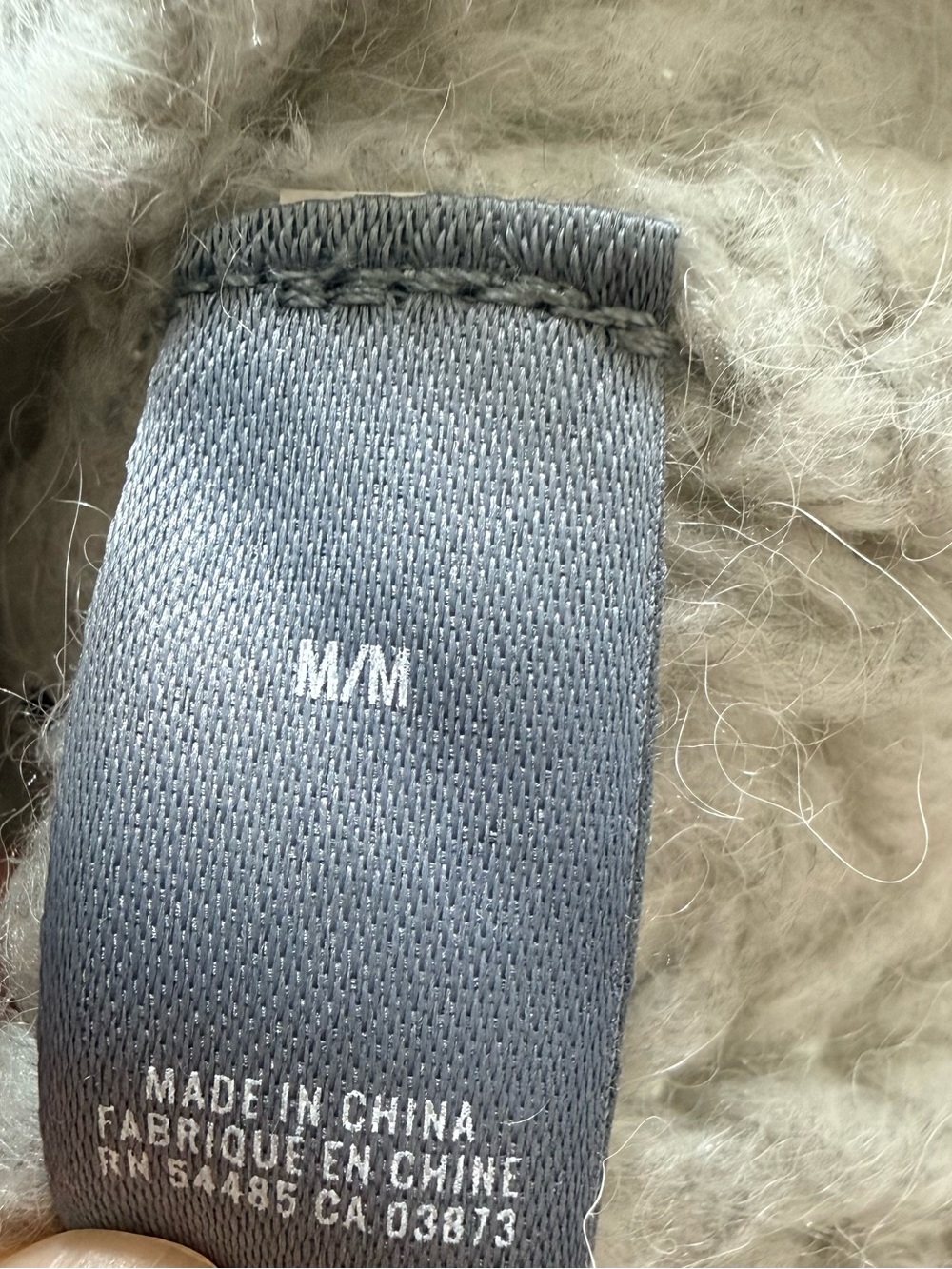 Aerie Chunky Ribbed Mock Neck Fuzzy Sweater Gray Size Medium - Picture 7 of 12